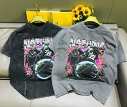 Luxury faded round neck