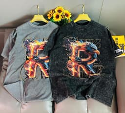 Luxury faded round neck